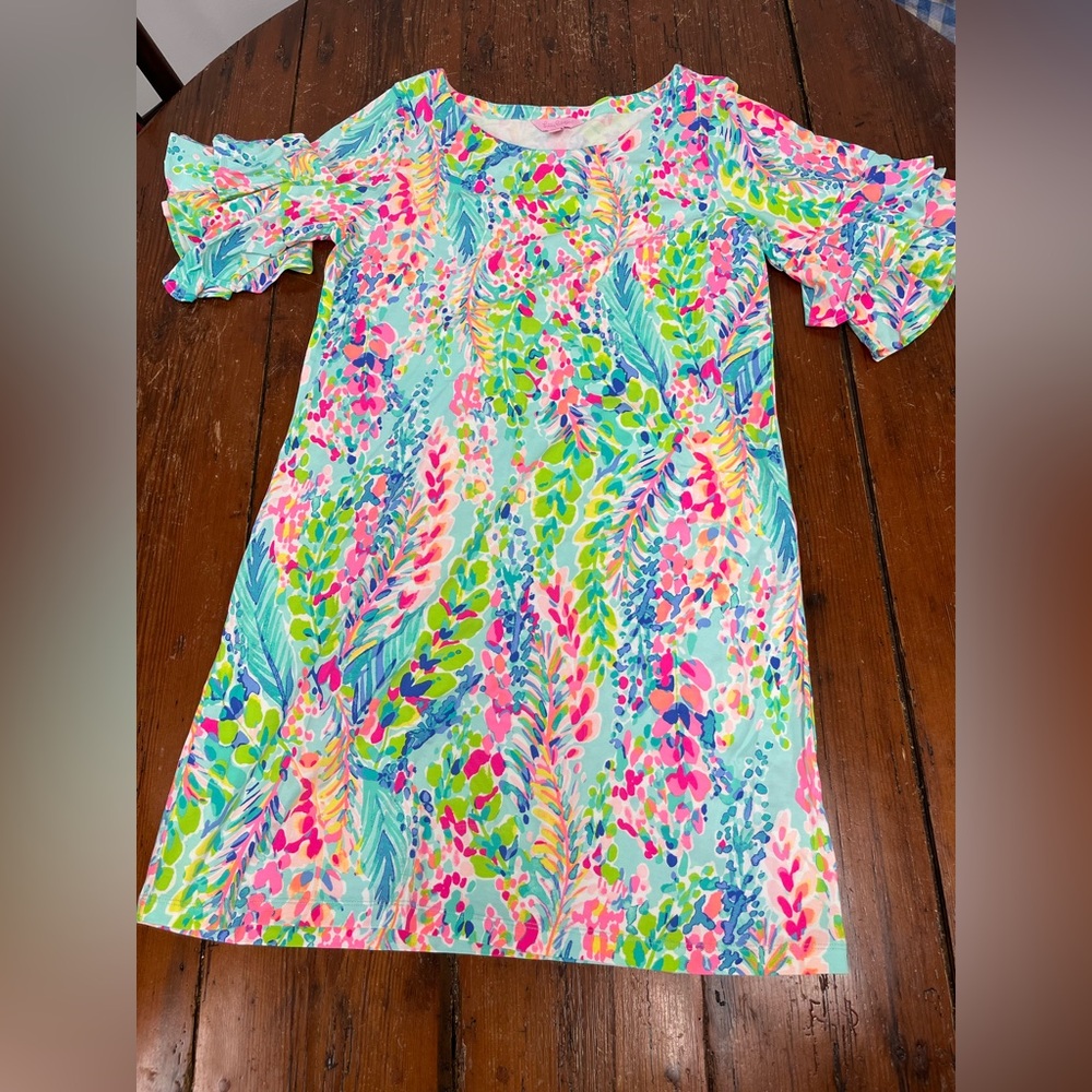 Nwot Lilly Pulitzer catch the wave lula ruffle sleeve dress